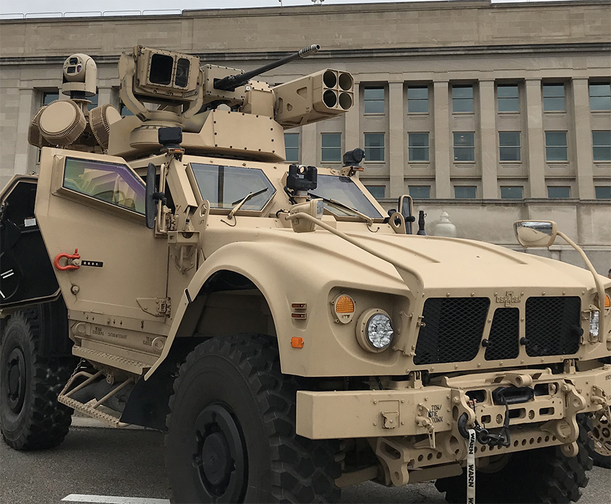 Reconfigurable Integrated-weapons Platform on a vehicle